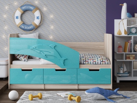 Детская Кровать Дельфинчик-6 МДФ/Разные Цвета