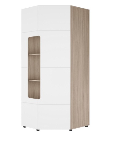 Шкаф Угловой с Полками 45 градусов Палермо-3 Разные Цвета (Ш-824 х В-2078 х Г-883 мм)