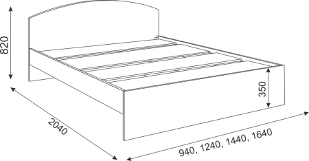 Кровать Веста Разные Цвета и Размеры