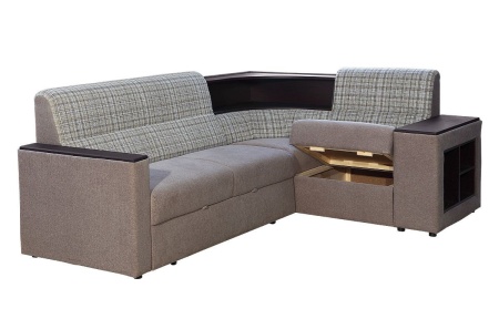 Угловой Диван с Полками Магнолия №1/Разные Цвета Ш-2570 х Г-1900 х В-960 мм