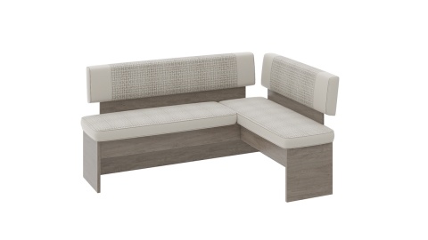 Кухонный уголок «Дублин» Дуб Сонома Трюфель/Кожзам Бежевый + Ткань Бежевая