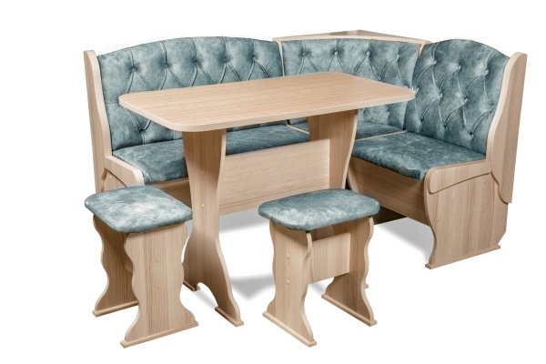 Кухонный уголок Орхидея Люкс/Разные Цвета (Диван + Стол + Табуреты)