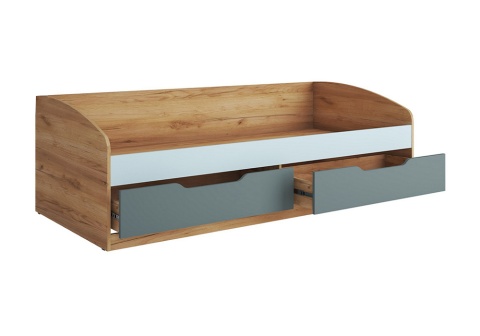 Кровать-тахта Rich дуб крафт золотой / мята / сумеречный голубой