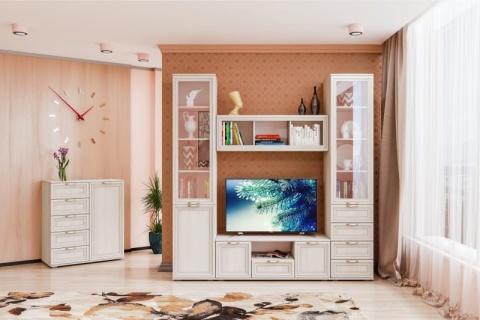 Тумба под ТВ "Бьянка" МДФ Ясень Анкор Светлый