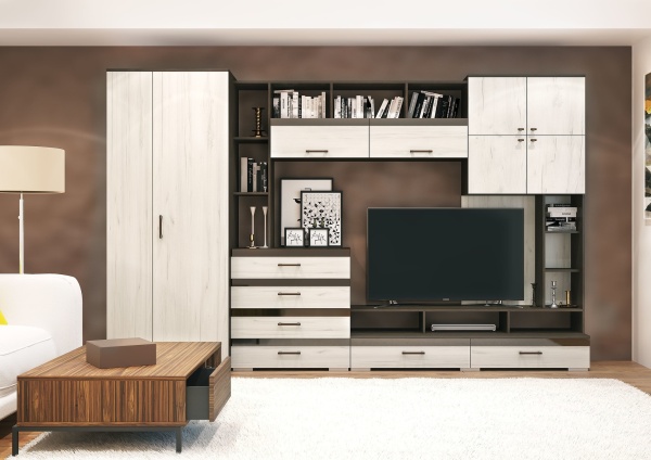 Гостиная Коста Венге\Дуб Прованс ЛДСП (Ш-3200 х В-2000 х Г-574 мм)