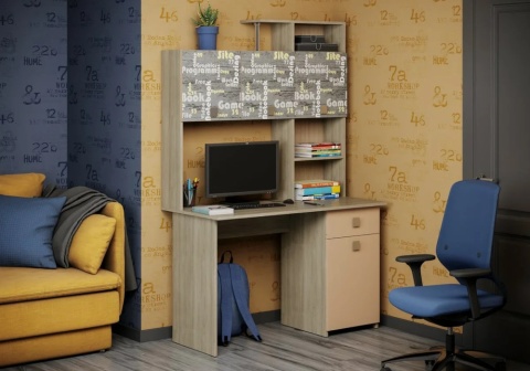 Уголок школьника Паскаль-2 ясень шимо светлый / фотопечать Грей